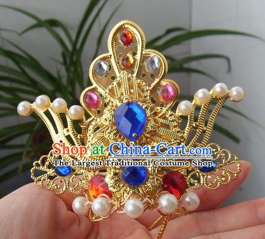 Chinese Traditional God of Wealth Hair Accessories Ancient Hairdo Crown for Men