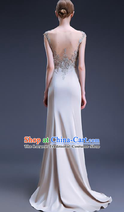 Professional Compere Full Dress Top Grade Modern Dance Costume Princess Wedding Dress for Women
