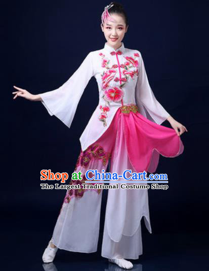 Traditional Chinese Classical Dance Dress Umbrella Dance Stage Performance Fan Dance Costume for Women