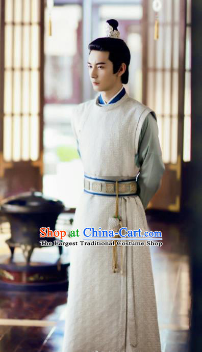 Chinese Ancient Drama Tang Dynasty Swordsman Prince Embroidered Replica Costume for Men