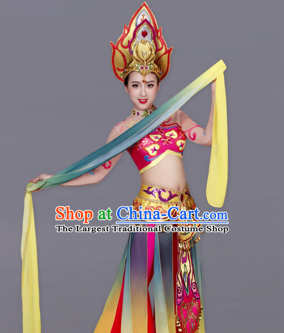 Traditional White Tara Deity Costumes and Accessories Complete Set