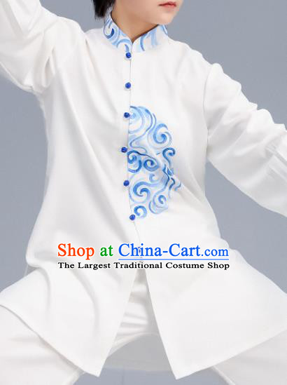 Asian Chinese Martial Arts Wushu Embroidered Costume Traditional Tai Ji Kung Fu Training Uniform for Women