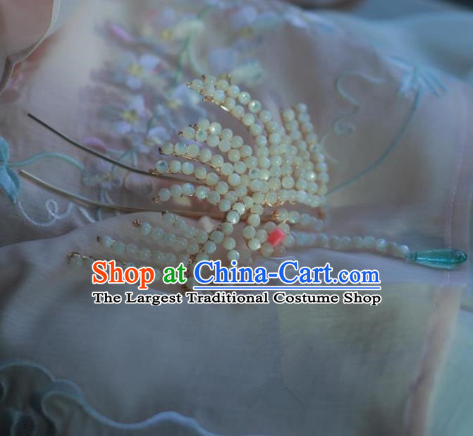 Traditional Chinese Hanfu Beads Phoenix Hair Crown Hair Accessories Ancient Princess Hairpins for Women