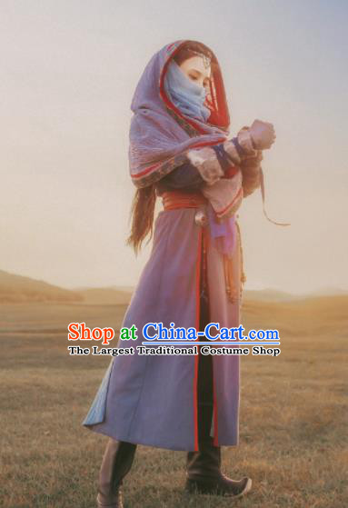 Chinese Ancient Drama Swordswoman Hanfu Dress Tang Dynasty Female Knight Embroidered Historical Costume for Women