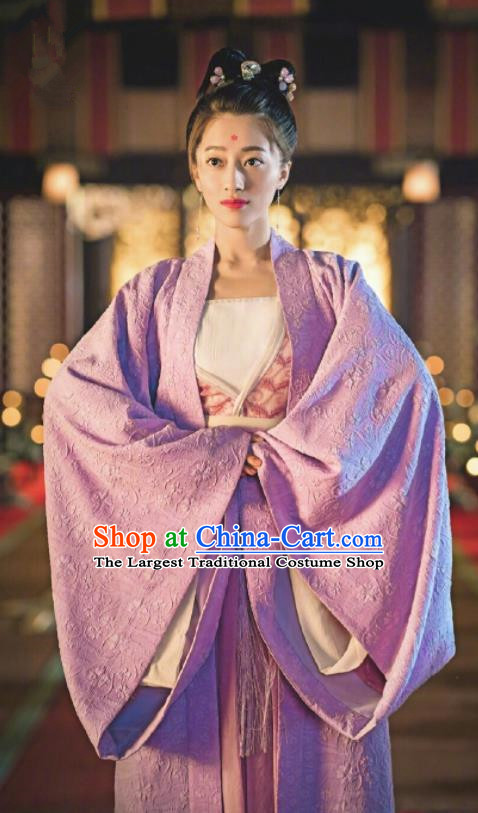 Traditional Chinese Ancient Princess Hanfu Dress Tang Dynasty Palace Historical Costume and Headpiece for Women