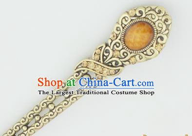 Chinese Ancient Princess Golden Hairpins Headwear Traditional Hanfu Hair Accessories for Women
