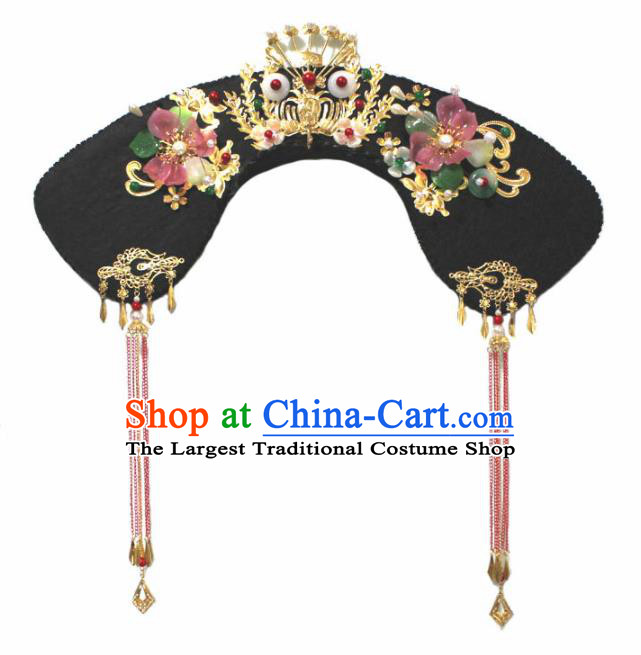 Chinese Ancient Imperial Consort Headwear Traditional Qing Dynasty Manchu Queen Hair Accessories for Women