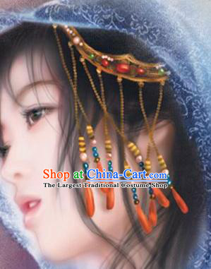 Chinese Ancient Ethnic Princess Tassel Hairpins Traditional Palace Hanfu Hair Accessories for Women