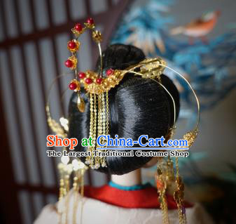 Chinese Ancient Tang Dynasty Imperial Consort Headwear Phoenix Coronet Traditional Palace Hair Accessories for Women