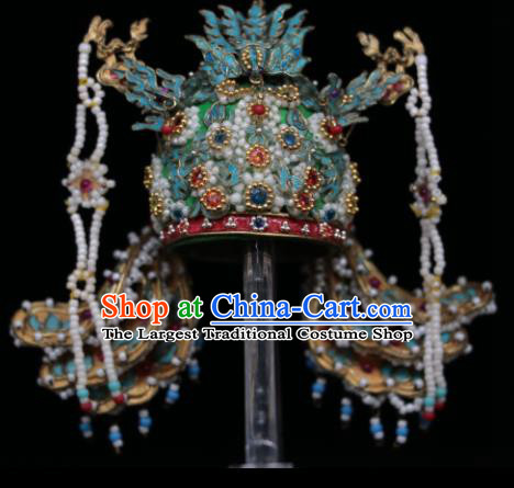Chinese Ancient Queen Phoenix Coronet Headwear Traditional Ming Dynasty Empress Hair Accessories for Women