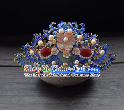 Chinese Ancient Princess Palace Cloisonne Hairpins Traditional Handmade Hanfu Hair Accessories Complete Set for Women