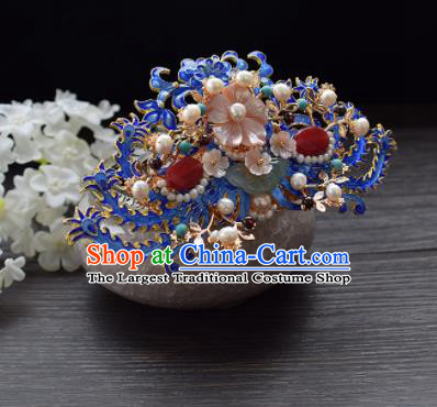 Chinese Ancient Princess Palace Cloisonne Hairpins Traditional Handmade Hanfu Hair Accessories Complete Set for Women