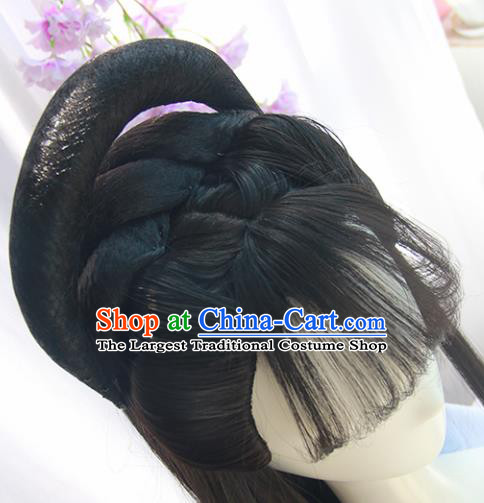 Handmade Chinese Ancient Princess Chignon Traditional Hanfu Wigs Sheath for Women