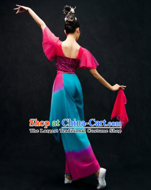 Chinese Folk Dance Yangko Costume Traditional Fan Dance Clothing for Women