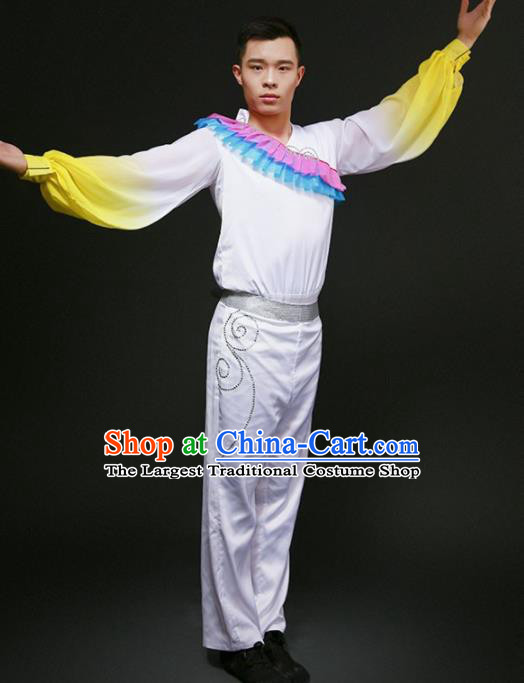 Chinese Modern Dance Stage Performance Costume Traditional Group Dance Clothing for Men