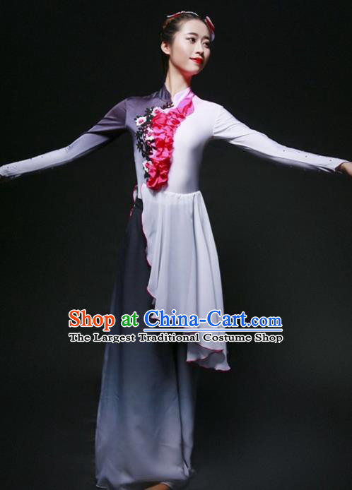 Chinese Classical Dance Stage Performance Costume Traditional Umbrella Dance Dress for Women