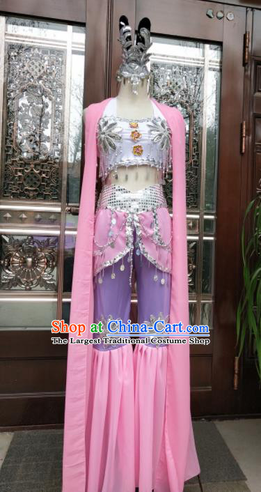 Chinese Traditional Classical Dance Hanfu Dress Dunhuang Flying Apsaras Stage Performance Costume for Women