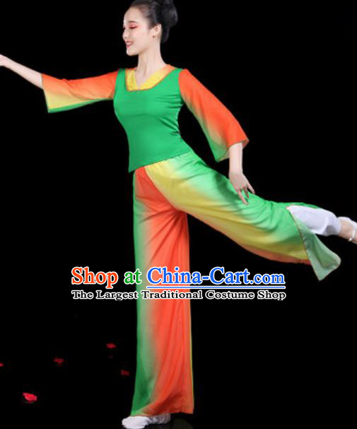 Traditional Chinese Folk Dance Group Dance Clothing Yangko Fan Dance Stage Performance Costume for Women