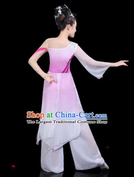 Traditional Chinese Classical Dance Group Dance Dress Umbrella Dance Stage Performance Costume for Women