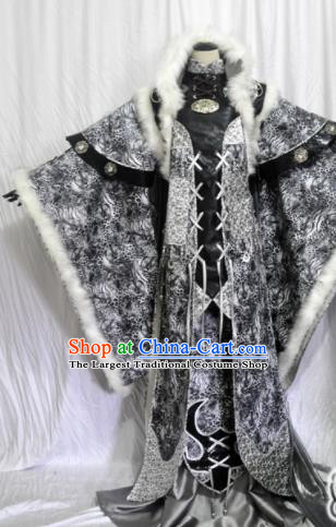 Traditional Chinese Han Dynasty Queen Black Hanfu Dress Ancient Empress Embroidered Costume for Women