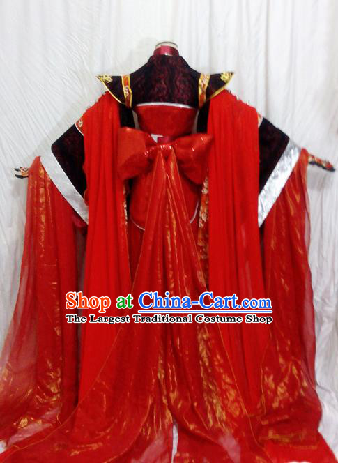 Traditional Chinese Tang Dynasty Princess Wedding Red Hanfu Dress Ancient Empress Embroidered Costume for Women