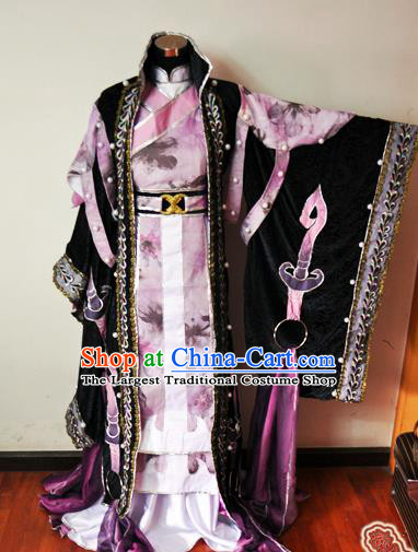 Traditional Chinese Cosplay Court Princess Pink Hanfu Dress Ancient Swordswoman Embroidered Costume for Women