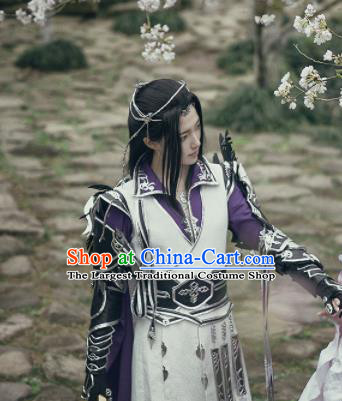 Traditional Chinese Cosplay Nobility Childe Hanfu Clothing Ancient Swordsman Royal Highness Embroidered Costume for Men