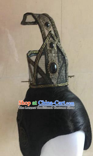 Traditional Chinese Han Dynasty Swordsman Hairdo Crown Hair Accessories Ancient Nobility Childe Hat for Men