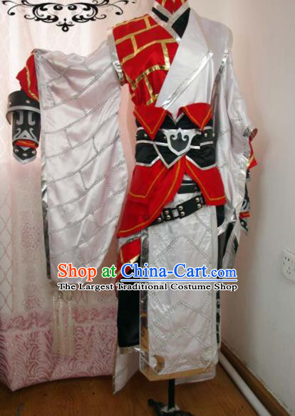 Traditional Chinese Cosplay Monk Clothing Ancient Swordsman Embroidered Costume for Men