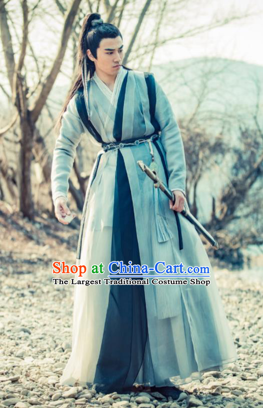 Heavenly Sword Dragon Slaying Saber Chinese Drama Ancient Swordsman Song Qingshu Historical Costume for Men