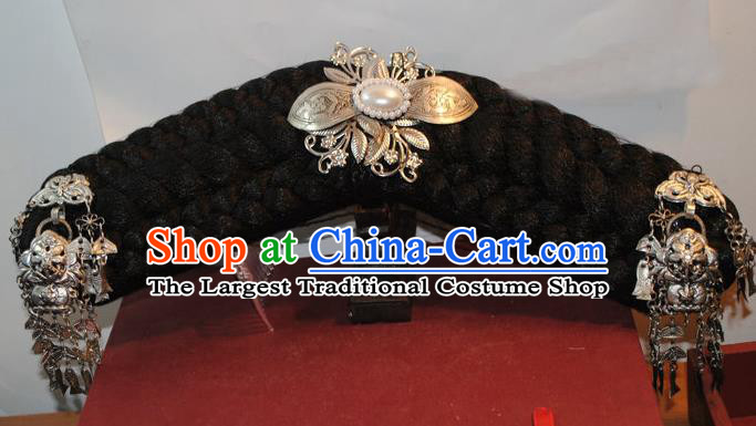 Chinese Traditional Qing Dynasty Princess Headwear Ancient Palace Lady Hair Accessories for Women