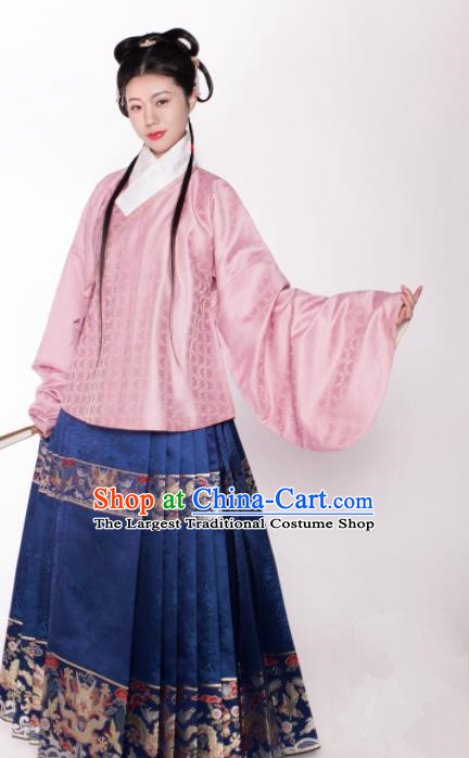 Chinese Ancient Nobility Lady Hanfu Dress Traditional Ming Dynasty Court Embroidered Historical Costume for Women