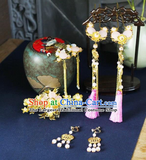 Traditional Chinese Handmade Hair Clips Tassel Hairpins Ancient Princess Hair Accessories for Women
