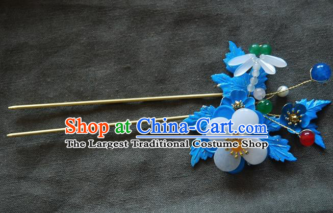 Handmade Chinese Ancient Qing Dynasty Imperial Consort Dragonfly Hairpins Headwear Hair Accessories for Women