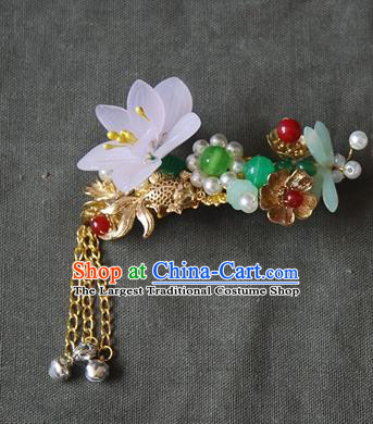 Handmade Chinese Ancient Princess Lotus Dragonfly Hair Claw Hairpins Headwear Hair Accessories for Women
