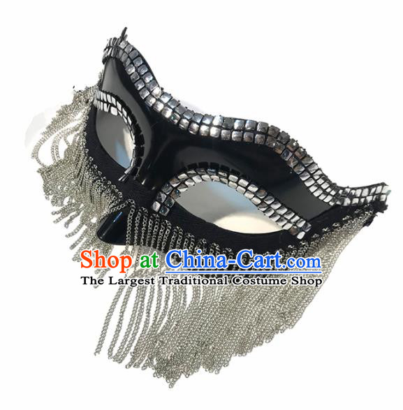 Top Halloween Stage Show Accessories Brazilian Carnival Catwalks Tassel Face Mask for Women