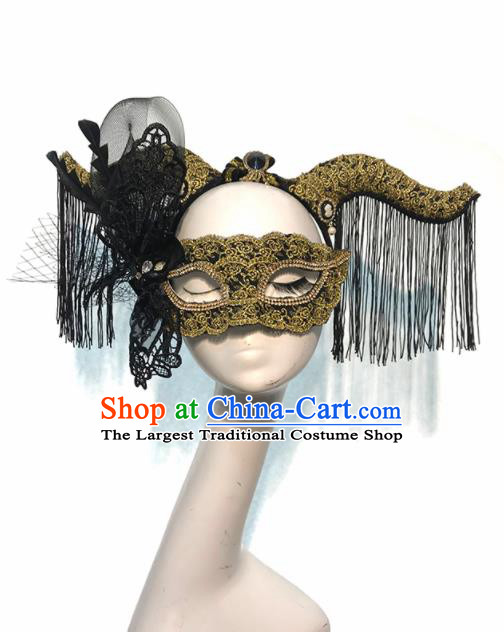 Halloween Handmade Stage Show Horn Hair Clasp Hair Accessories Brazilian Carnival Catwalks Headdress for Women