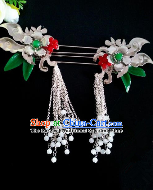 Chinese Handmade Hanfu Palace Hairpins Tassel Hair Clip Traditional Ancient Princess Hair Accessories for Women