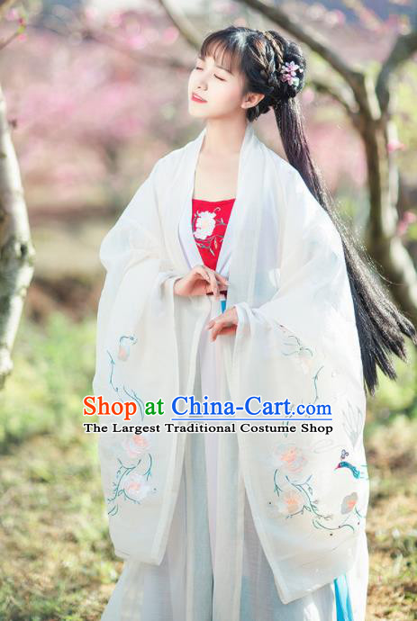 Chinese Ancient Peri Princess Hanfu Dress Traditional Tang Dynasty Imperial Consort Historical Costume for Women