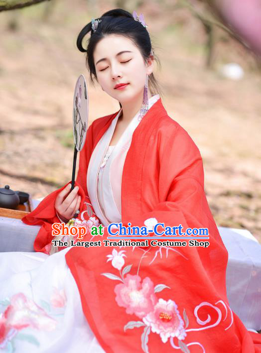 Chinese Ancient Rich Lady Wedding Hanfu Dress Traditional Tang Dynasty Princess Historical Costume for Women