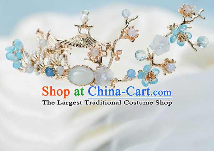 Chinese Handmade Hanfu Hair Crown Hairpins Ancient Princess Hair Accessories Headwear for Women