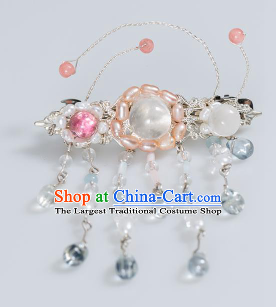 Chinese Handmade Hanfu Pearls Hair Claw Hairpins Ancient Princess Hair Accessories Headwear for Women