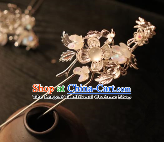 Chinese Handmade Hanfu Opal Hairpins Ancient Palace Princess Hair Accessories Headwear for Women