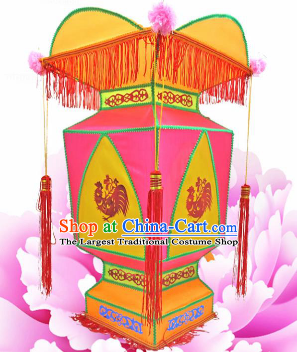 Handmade Chinese Rosy Palace Lanterns Traditional New Year Lantern Ancient Ceiling Lamp