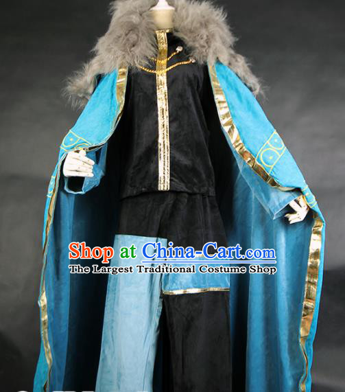 Chinese Traditional Cosplay Knight Costume Ancient Swordsman Hanfu Clothing for Men