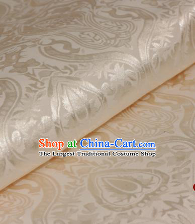 Chinese Traditional Royal Pattern Champagne Brocade Material Cheongsam Classical Fabric Satin Silk Fabric
