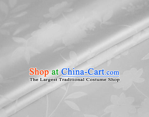 Chinese Traditional Hanfu Royal Pattern White Brocade Material Cheongsam Classical Fabric Satin Silk Fabric