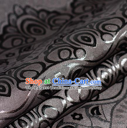 Chinese Traditional Pattern Black Brocade Material Hanfu Cheongsam Classical Fabric Satin Silk Fabric