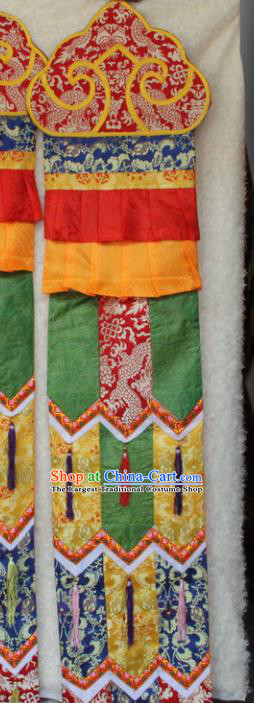 Chinese Traditional Buddhist Brocade Streamer Tibetan Buddhism Temple Decoration