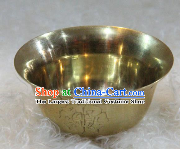 Chinese Traditional Buddhism Copper Bowl Feng Shui Items Vajrayana Buddhist Decoration